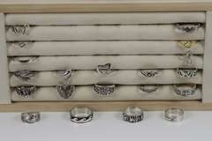 Sterling Silver Curated Ring Assortment Various Sizes & Styles (20 Ring Lot)