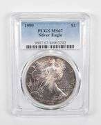 MS67 1999 American Silver Eagle - Graded PCGS