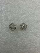 NEIL LANE 14K WHITE GOLD AND DIAMOND STUD EARRINGS
