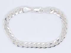 925 Sterling Silver Flat Curb Link Bracelet