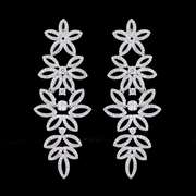 Show stopper flower style long earrings