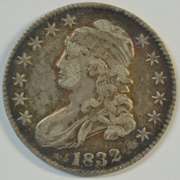 Original XF 1832 Capped Bust Half Dollar