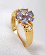 Pretty 14k Tanzanite Cluster