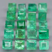 Collectors 3.13ct real Colombian Emerald 20 piece set
