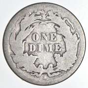1864-S Seated Liberty Dime