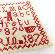 Small Antique 19th Century French Sampler