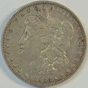 Scarce original 1893-P Morgan Silver Dollar in sharp XF