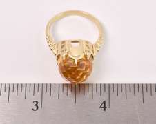 Captivating Large Citrine Ring in Yellow Gold
