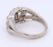 Stunning 14kt WG Diamond Woven Band Ring