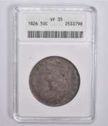 VF35 1826 Capped Bust Half Dollar ANACS