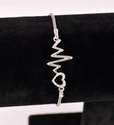 Sterling Silver Heartbeat Bracelet