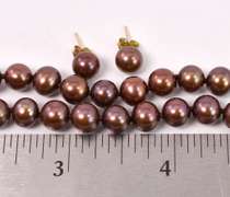 Amazing Colored Pearl Jewelry Set in 14K Yellow Gold