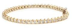 4.00ctw Round Diamond S Link Style Bracelet in 14K