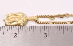 Opulent Jesus Piece Pendant Necklace in 14K Yellow Gold
