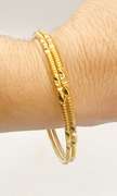 Set of 2x 22kt Solid Yellow Gold Bangle Bracelets