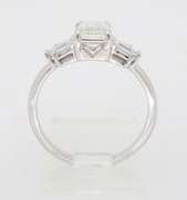 Certified 1.55CTW Emerald Cut Diamond Engagement Ring
