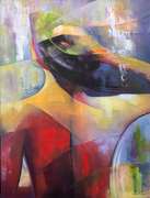Sussan Afrasiabian Original Oil on Canvas "I Can Hear the Silence" Sussan Afrasiabian