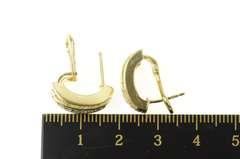 14K Yellow Gold 1.66 Ctw Graduated Diamond Bar French Clip Earrings