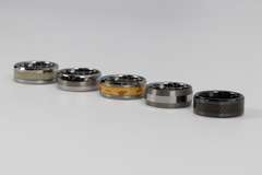 Lot of 5 Size 7 Tungsten Carbide Rings in Various Styles