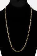 14k Yellow Gold Solid Figaro Link Chain 3.3mm Necklace 20"