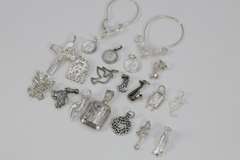 Sterling Silver Curated Pendant Assortment Various Sizes & Styles (20 Pendant Lot)