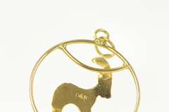 14K Yellow Gold Ram Aries Zodiac Star Sign Astrology Charm/Pendant