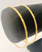 Set of 2x 22kt Solid Yellow Gold Bangle Bracelets