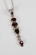 Sterling Silver Garnet Pendant
