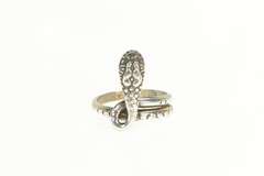 Sterling Silver Ornate Snake Serpent Wrap Statement Ring