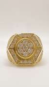 Men's 14kt Solid Yellow Gold & CZ Ring
