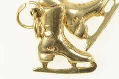 14K Yellow Gold 3D Ice Skate Figure Skating Winter Sport Charm/Pendant