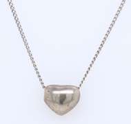 Vintage 925 Sterling Silver Heart Shaped Pendant on Chian