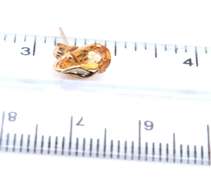 Lovely Yellow Gold Pear Citrine Stud Earrings