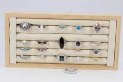 Sterling Silver .925 Ring Lot of 20 RIngs Various Sizes and Styles