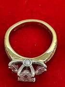 CERTIFIED SCOTT KAT 19K AND PLATINUM DIAMOND ENGAGEMENT RING