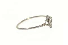 Sterling Silver Ornate Chinese Bearded Face Bangle Bracelet