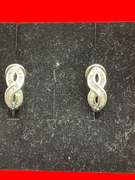 BRAND NEW 14K WHITE GOLD AND DIAMOND EARRINGS.
