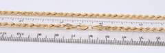 Simple Yellow Gold Rope Chain Necklace