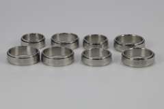 Lot of 11 Stainless Steel 316L Laser Cut Roman Numeral Rings Various Sizes