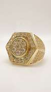 Men's 14kt Solid Yellow Gold & CZ Ring