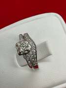 18K WHITE GOLD LADIES DIAMOND WEDDING SET