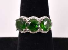 Chromium Diopside Sterling Silver Ring