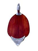 Vintage Wooden Bread Board, Serving Tray or Trivet With Pewter Duck Head and Tail