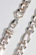 .925 Sterling Silver 14mm Figaro Link Chain 24 Inches