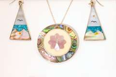 Mexican Silver & Abalone Set