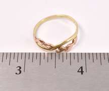 Romantic Heart Ring in Two Tone Gold