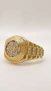 Men's 14kt Solid Yellow Gold & CZ Ring