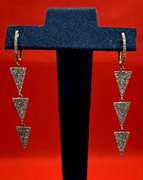 14K LEVERBACK ROSE GOLD EARRINGS WITH DIAMONDS