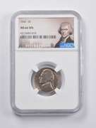 MS66 5FS 1947 Jefferson Nickel NGC