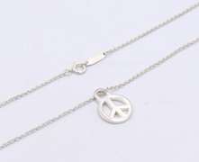 925 Sterling Silver Peace Pendant on Chain and Anklet